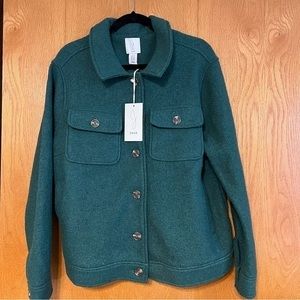 Joie size 1X green wool blend jacket
